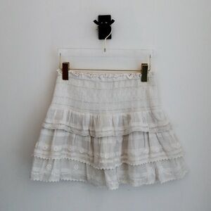 Loveshackfancy White Miniskirt